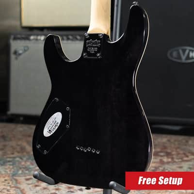 Schecter Omen Extreme-6 Electric Guitar - See Thru Black image 2