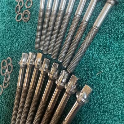 Rogers Lot of 8 Vintage 2 1/4” Floor Tom Drum Tension Rods + Washers 70s image 7