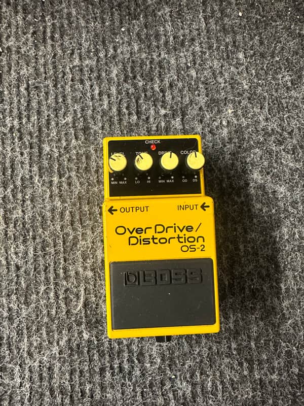 Boss OS-2 OverDrive/Distortion (Silver Label) 1990 - Present - Yellow image 1