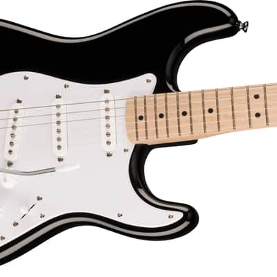Squier - Sonic™ - Stratocaster® Electric Guitar - Maple Fingerboard - White Pickguard - Black image 2