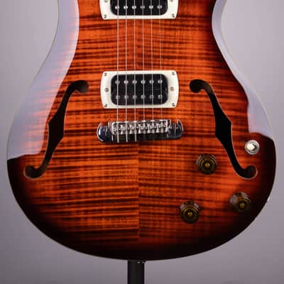 PRS SE Hollowbody I Piezo Electric Guitar Orange Tiger Smokeburst image 1