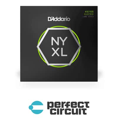 D'Addario NYXL45105 NYXL 45-105 Regular Light Top/Medium Bottom Long Scale Bass Strings image 1