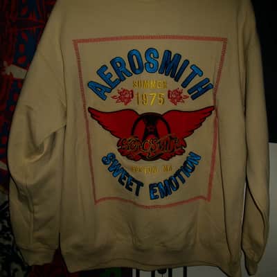 aerosmith summer 1975 sweet emotion boston ma unisex xl official sweatshirt - steve tyler joe perry hard rock gems pump image 3
