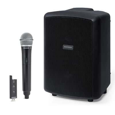 Samson Expedition Explor with Handheld Wireless Portable PA. 200 watts 3-way 8" Woofer 3.5" Midrange 2x1" Tweeter Bluetooth (rechargeable battery) image 2