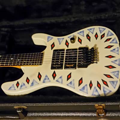 Kramer Nightswan 1989 Aztec graphic guitar Vintage Original Floyd Knapp USA F serial WOW image 5