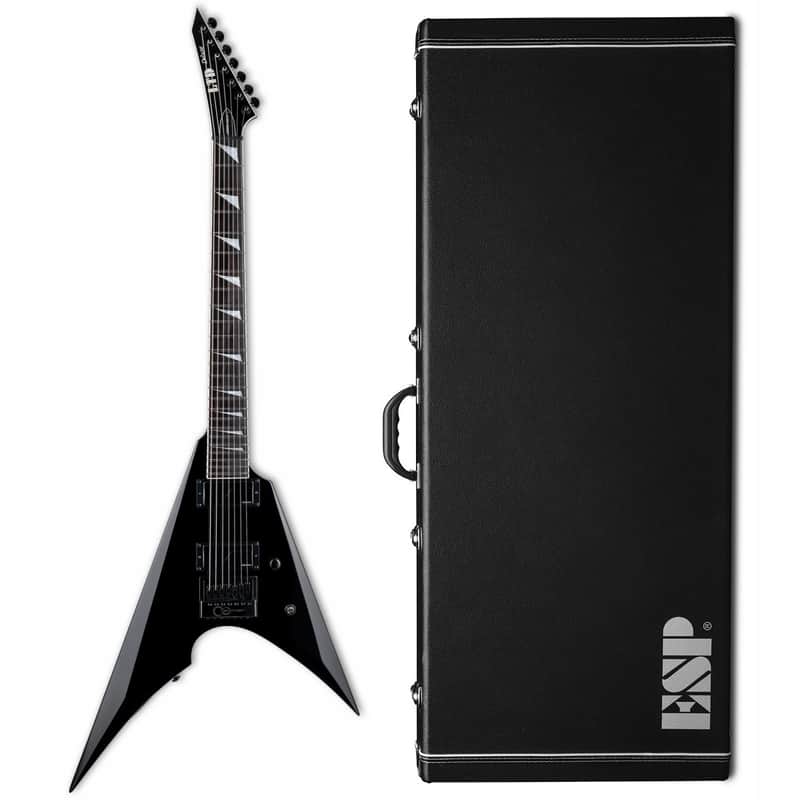 ESP LTD Arrow-1007 Baritone Evertune 7-String Electric Guitar Black + Hard Case B-Stock LARROW1007BETBLK image 1