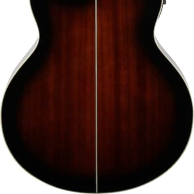 Ibanez AEB10E 4-String Acoustic-Electric Bass Guitar, Spruce Top, Dark Violin Sunburst image 3