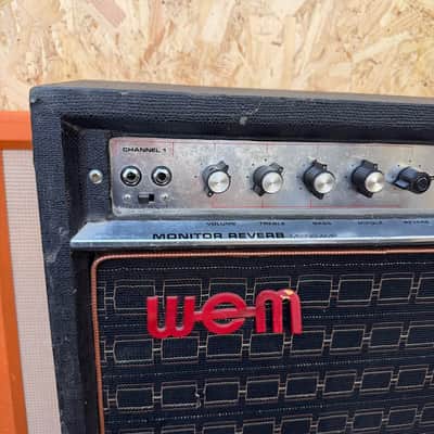 Vintage 1970s WEM Watkins Monitor Reverb Guitar Amplifier 2x12 Combo w/ Goodmans image 2