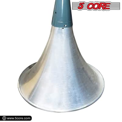 5 Core PA Horn Speaker Indoor Outdoor 22 Inch Long Range Trumpet Horn - Loud Sound Megaphone +Mounting Bracket | Aluminum-Iron Body | Universal Screw-On | Weatherproof-22" Long Throw Aluminum Horn+Metal image 4