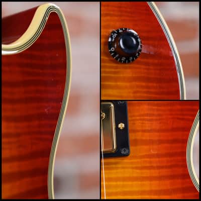 Gibson Custom Art & Historic Les Paul Custom 24 Fret AAA Flame Maple Top Heritage Cherry Sunburst 2003 w/OHSC image 11
