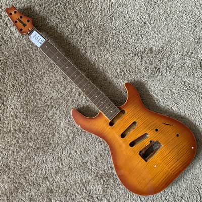 SSS Tiger Maple Top Cherry Burst Guitar Mahogany Body, Maple Neck image 2