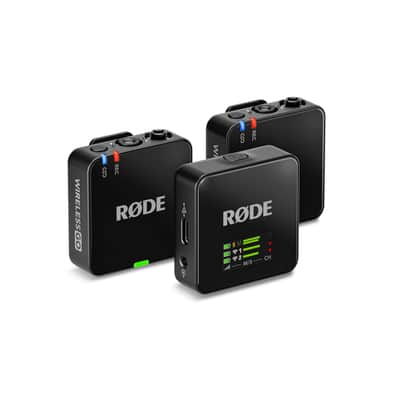 RODE Wireless GO (Gen 3) 2-Person Compact Digital Wireless Microphone Recorder Black Bundle with Rode Lavalier GO Microphone Systems (2 Pack), Kellards Cleaning Cloth image 2