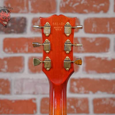 Gibson Les Paul Custom Plain Maple Top Cherry Sunburst 1975 w/OHSC (Refret/Mods) image 10