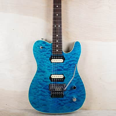 Fender Ishibashi FSR Modern Telecaster HH Floyd Rose 2021 Caribbean Blue Transparent Japan Floyd Rose Locking Tremolo MIJ w/ Gig Bag image 2