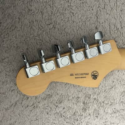 Fender Player Stratocaster MIM 2021 75th Anniversary Black Maple FB Strat Guitar image 6