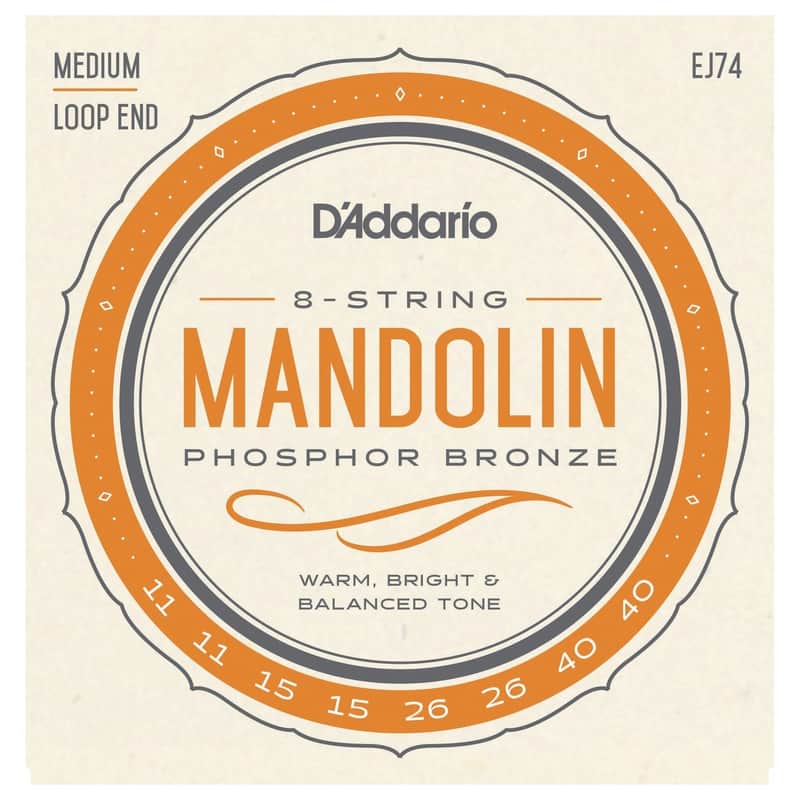 D'ADDARIO EJ74 CORDE PER MANDOLA PHOSPHOR BRONZE MEDIUM GAUGE 11-40 image 1