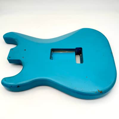 MJT Stratocaster Body Alder Relic Nitro Daphne Blue mjt6578 image 6