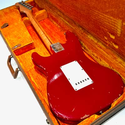 1996 Fender Cunetto Relic Stratocaster — Dakota Red — Norman’s Rare Guitars Special Run — John Cruz Neck image 10