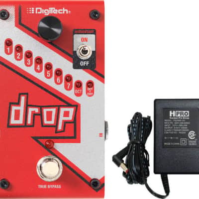Digitech DROP Compact Polyphonic Drop Tune Pitch-Shifter w/ Power Supply and 2 Patch Cables image 5