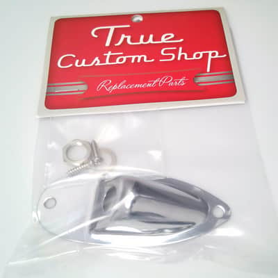 True Custom Shop® Chrome Jack Plate for Fender Stratocaster Fits USA & Import image 3