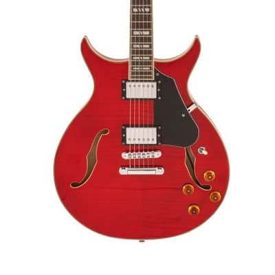 Washburn SH35TR Wing Series Semi Hollow Electric Guitar w/Gigbag, Trans Red image 3
