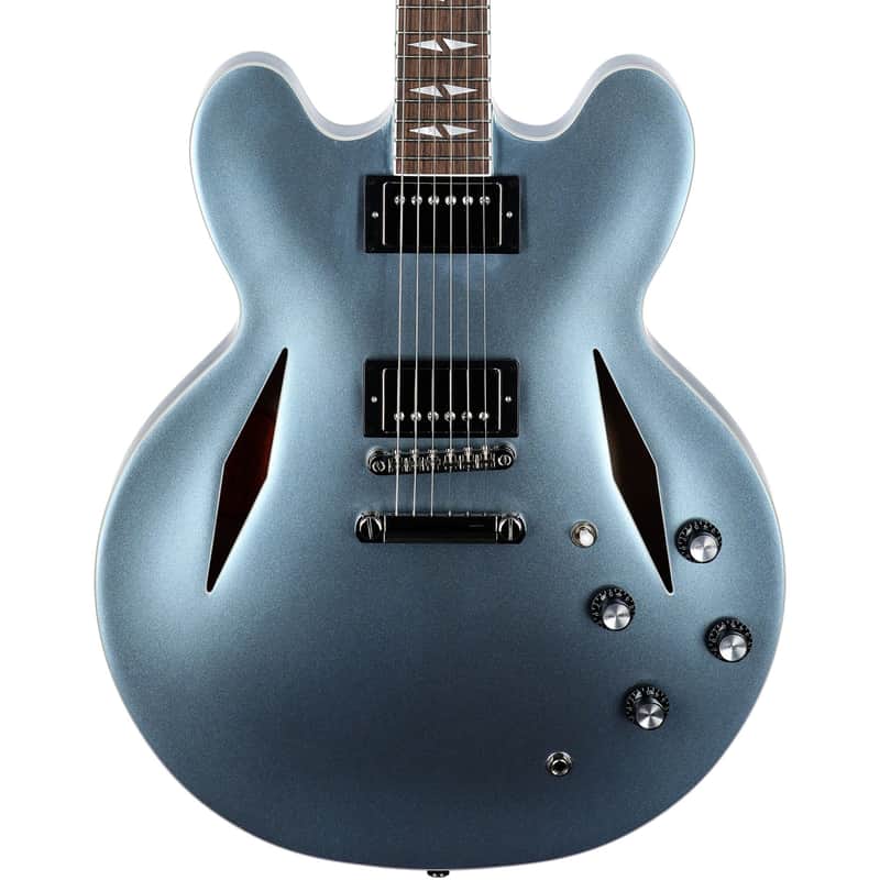 Epiphone Dave Grohl Signature DG-335 Semi-Hollow Guitar w/ USA Gibson Pickups and Hard Case - Pelham Blue image 1