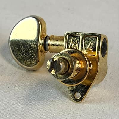 Grover Single Original Locking Rotomatics (106 Series) Bass Side Guitar Tuner, Gold image 5