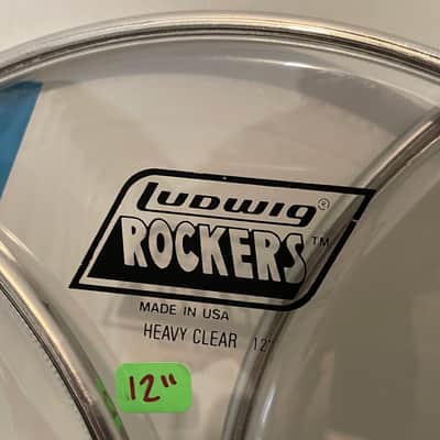 (3)NOS Ludwig 12” Rockers Heavy Clear heads image 1