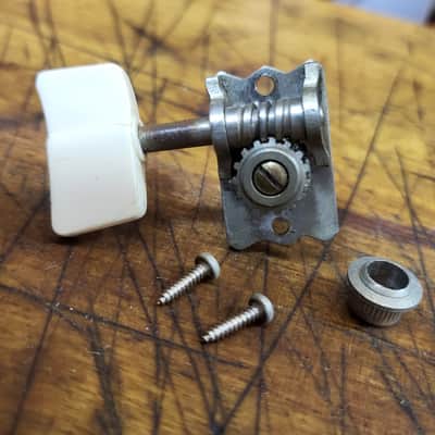 Vintage RARE 1966 Vox Super Lynx 3x3 Individual Treble Side Guitar Tuner plus Tuner Grommet and Original Installation Screws Luthier Parts #1 image 1