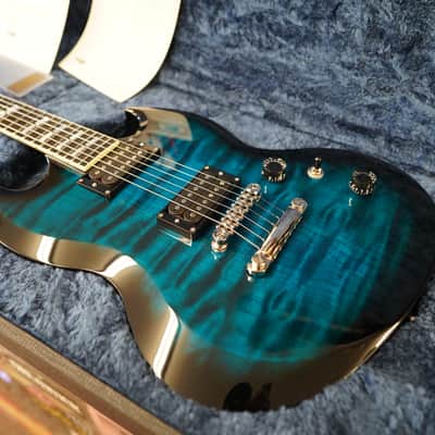 ESP USA Viper Black Aqua Sunburst 6-String Electric Guitar w/ Hard Case (2023) image 10