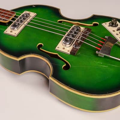 Greco 971 Violin Bass Green Sunburst circa 1968 | Vintage Made in Japan image 7