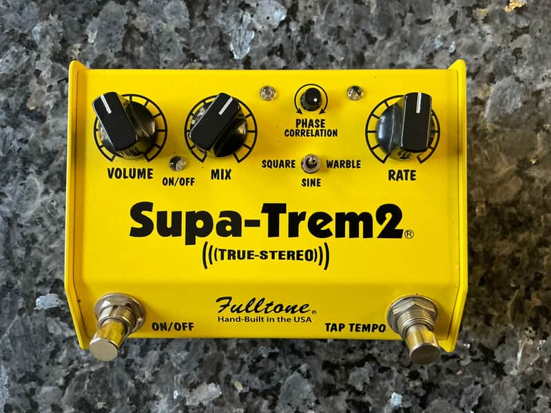 Fulltone Supra Trem2 w/power supply- Yellow- dead mint image 1