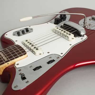 Fender Jaguar Solid Body Electric Guitar (1966), ser. #172774, original black tolex hard shell case. image 14