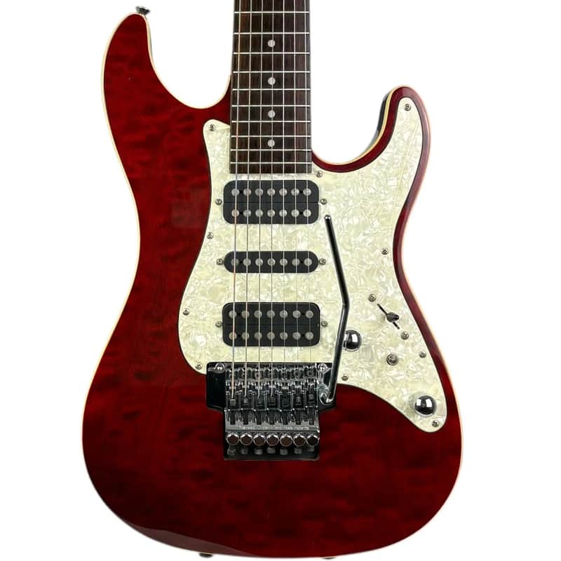 Schecter Japan Progauge 7-String PS600 - Translucent Cherry image 1