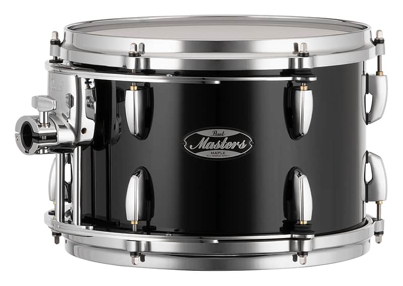 Pearl Masters Maple 12x8" Piano Black Premium Lacquer #103 Rack Tom Tom Drum w/Standard Mount | WorldShip | NEW | Authorized Dealer image 1