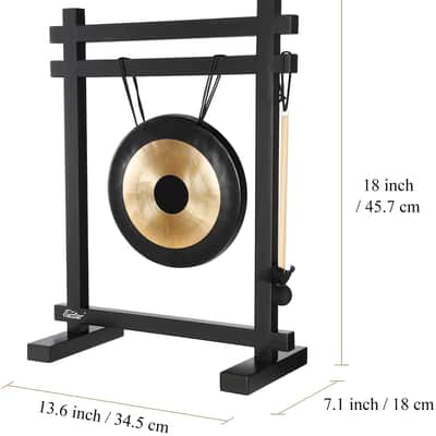Large Gong Desk Chime Meditation Percussion Instrument image 5