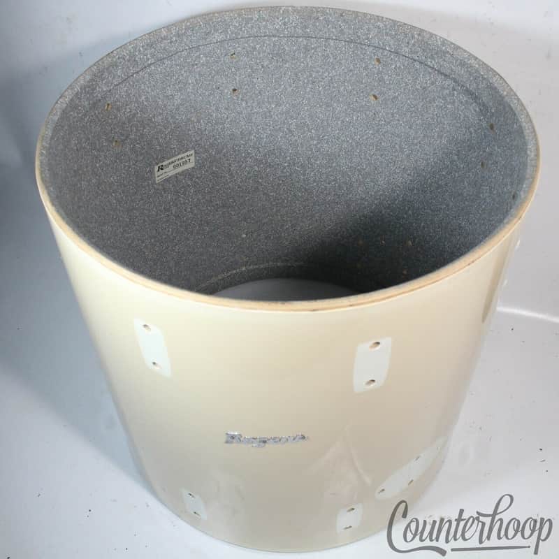 Rogers 16x16"New England White Floor Tom Drum Shell Powertone 9/72 Fullerton USA image 1
