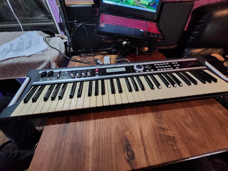 Korg X50 61-Key Music Synthesizer 2000s - Black image 1