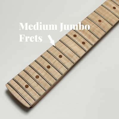 Amuic Strats Guitar Neck 22 Frets, 25.5'' Mahogany Wood Modern C Shape Electric Guitar Neck with Medium Jumbo Fret & Bone Nut for ST Style Guitar Parts Replacement image 8