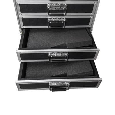 STRC-PROW2T6D | 6-Drawer Customizable Stage and Studio Utility Equipment Workstation Storage Road Case with Two Tables - Pro Tour Grade image 6