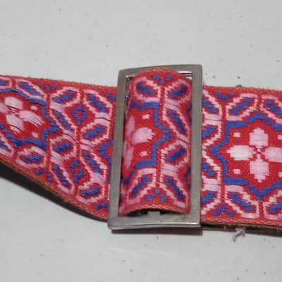 Tom's Vintage Straps made in France Ace style flower red blue & white image 5
