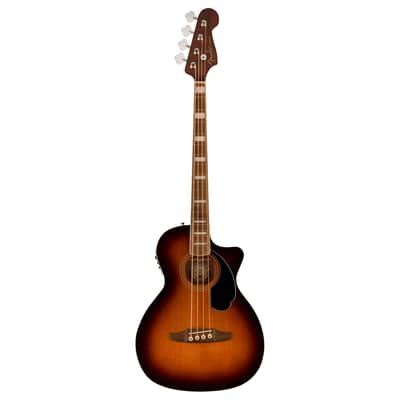 Used Fender Kingman Acoustic-Eletric Bass - Shaded Edge Burst w/ Walnut FB image 2