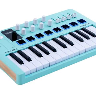 Arturia MINILAB3AM Limited Edition Portable 25-Key MIDI Controller, Aquamarine image 5