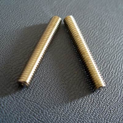 Orville by Gibson BASS MOD soft brass thumbwheels and posts for M4 metric ABR-1 bridge Les Paul Royal Mount 2026 - Nickel image 7