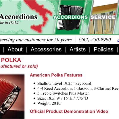 Baldoni American Polka Accordion with MIDI image 7