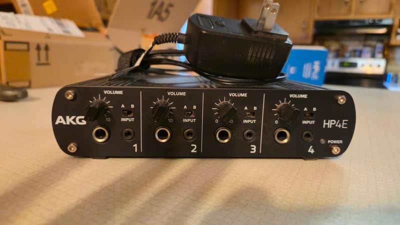 AKG HP4E 4-Channel Headphone Amp 2010s - Black image 1
