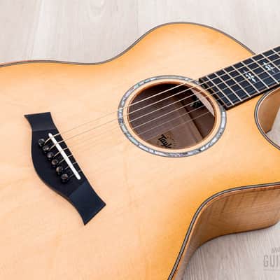 2023 Taylor Custom Grand Auditorium Acoustic Electric Guitar w/ Bearclaw Spruce, Flame Maple & Flame Koa Armrest image 7