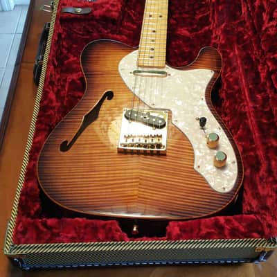 Fender American Select Telecaster Thinline with Gold Hardware 2013 Violin Burst image 5