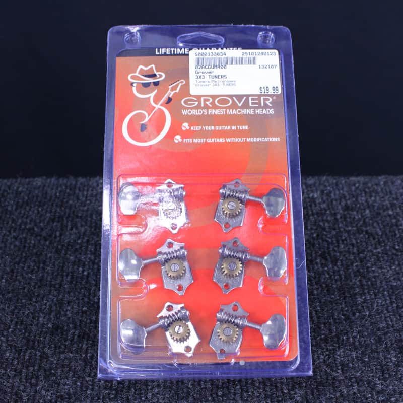 Grover 3X3 guitar tuners - Chrome image 1