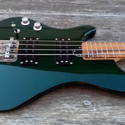 Left Handed Fury Guitars Tornado bass 1990 Dark Green Lefty image 6